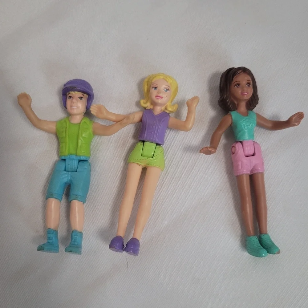 Polly Pocket Vintage 2003 McDonalds Happy Meal Hammock and 3 Figures